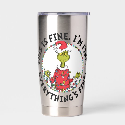Grinch | Everything's Fine Geïsoleerde Drinkbeker (Links)