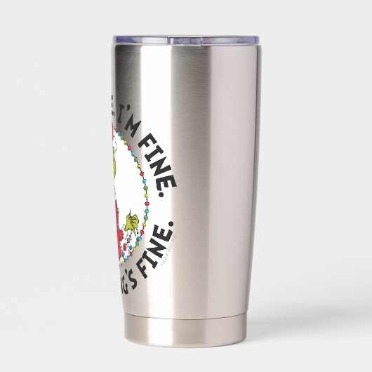 Grinch | Everything's Fine Geïsoleerde Drinkbeker (Achterkant)