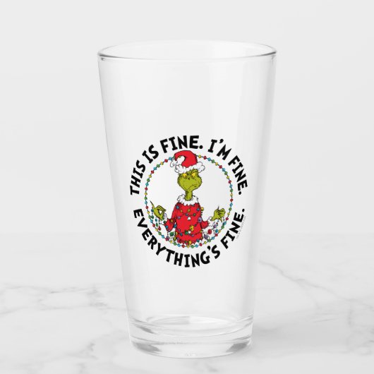 Grinch | Everything's Fine Glas (Voorkant)