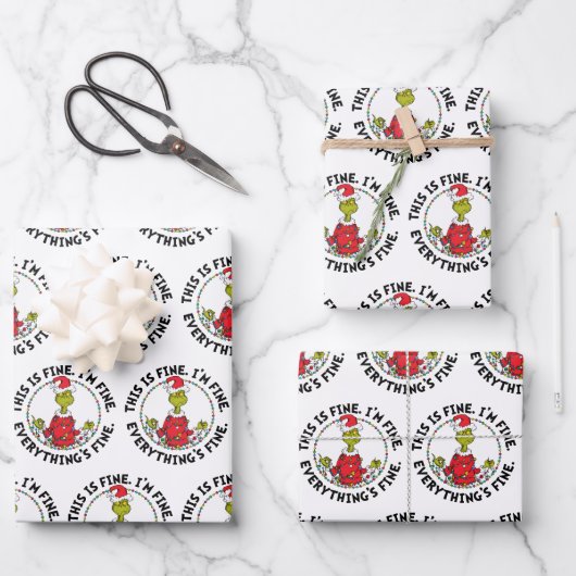 Grinch | Everything's Fine Inpakpapier Vel (Voorkant)