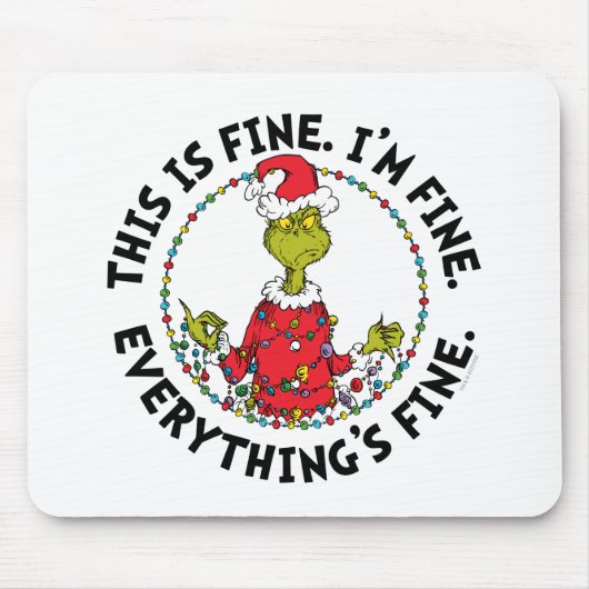 Grinch | Everything's Fine Muismat (Voorkant)