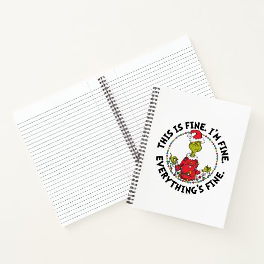 Grinch | Everything's Fine Notitieboek (Binnen)