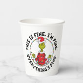 Grinch | Everything's Fine Papieren Bekers (Achterkant)