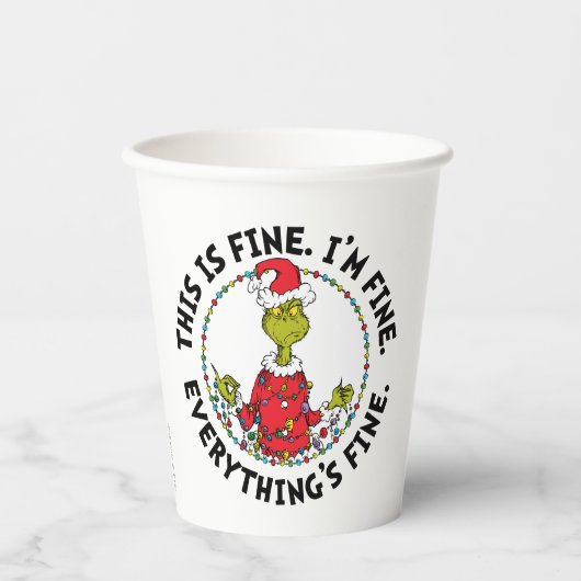Grinch | Everything's Fine Papieren Bekers (Voorkant)