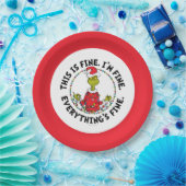 Grinch | Everything's Fine Papieren Bordje (Feest)