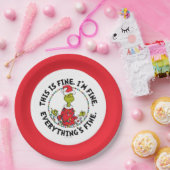 Grinch | Everything's Fine Papieren Bordje (Feest)