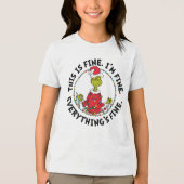 Grinch | Everything's Fine Tri-Blend Shirt (Voorkant)