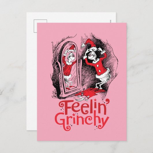 Grinch | Feeling Grinchy Briefkaart (Voorkant / Achterkant)