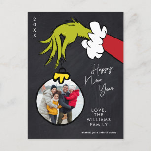 Grinch   Gelukkig Nieuwjaar - Kerstfoto Feestdagenkaart