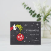 Grinch Gemeen Verjaardagsbedankje Briefkaart (Staand voorkant)