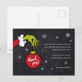 Grinch Gemeen Verjaardagsbedankje Briefkaart (Voorkant / Achterkant)