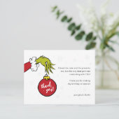 Grinch Gemeen Verjaardagsbedankje Briefkaart (Staand voorkant)