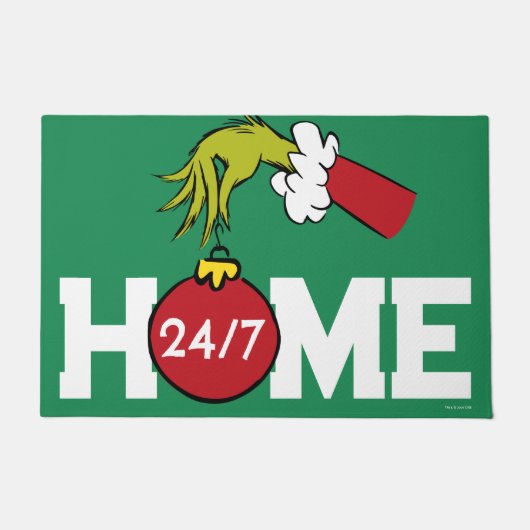 Grinch | Gepersonaliseerd 24/7 Deurmat (Voorkant)