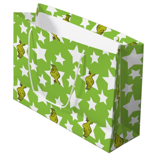 Grinch gluurde sterpatroon groot cadeauzakje (Voorkant Gekanteld)