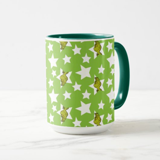 Grinch gluurde sterpatroon mok (Voorkant rechts)