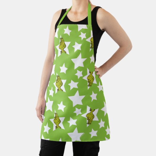 Grinch gluurde sterpatroon schort (Insitu)