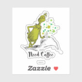 Grinch | Grappig Heb Koffie Nodig Sticker (Vel)