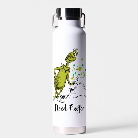 Grinch | Grappig Koffie Nodig Waterfles (Voorkant)