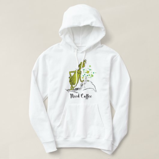 Grinch | Grappige Koffie Nodig Hoodie (Design voorkant)