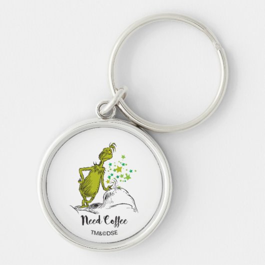 Grinch | Grappige Koffie Nodig Sleutelhanger (Voorkant)