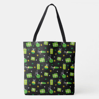 Grinch Green Kerstdecor Pattern Tote Bag