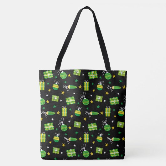 Grinch Green Kerstdecor Pattern Tote Bag (Voorkant)