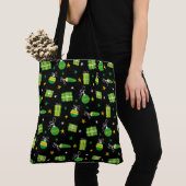 Grinch Green Kerstdecor Pattern Tote Bag (Dichtbij)