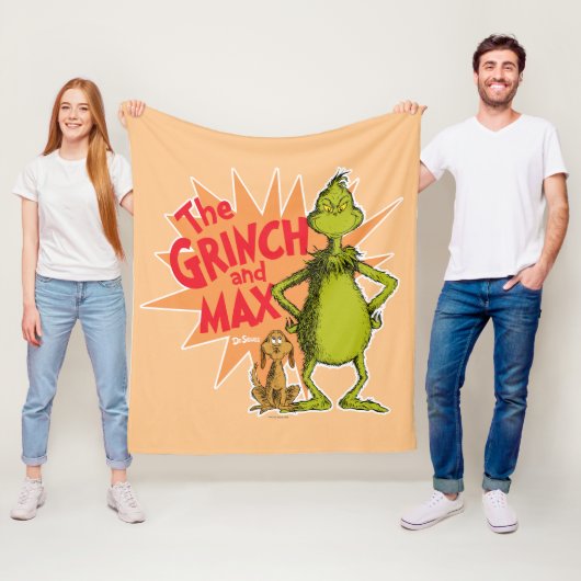 Grinch | Grinch & Max Starburst Fleece Deken (In situ)