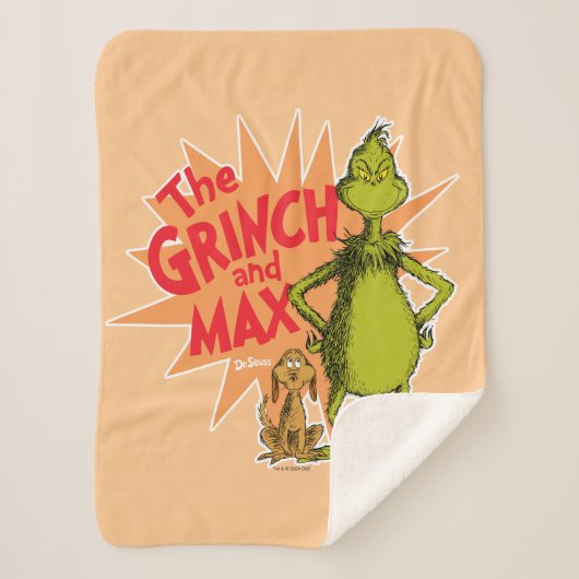 Grinch | Grinch & Max Starburst Sherpa Deken (Voorkant)