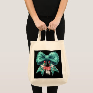 Grinch Grit. Verpleegster. Grinch Holiday Bow Tote Bag