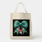 Grinch Grit. Verpleegster. Grinch Holiday Bow Tote Bag (Achterkant)