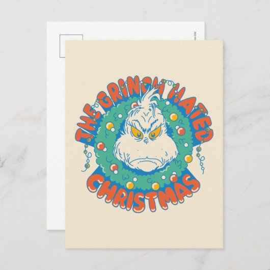Grinch haatte Kerstmis Briefkaart (Voorkant / Achterkant)