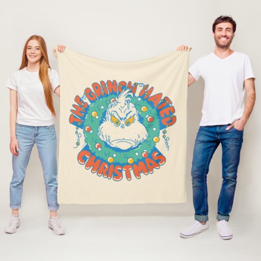 Grinch haatte Kerstmis Fleece Deken (In situ)