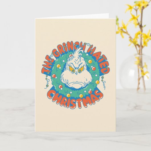 Grinch haatte Kerstmis Kaart (Gele Bloem)