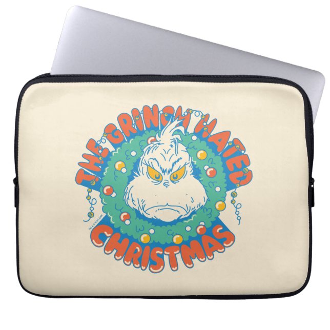 Grinch haatte Kerstmis Laptop Sleeve (Voorkant)