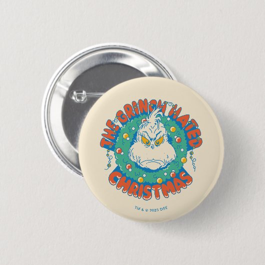 Grinch haatte Kerstmis Ronde Button 5,7 Cm (Voorkant /achterkant)