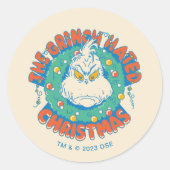 Grinch haatte Kerstmis Ronde Sticker (Voorkant)
