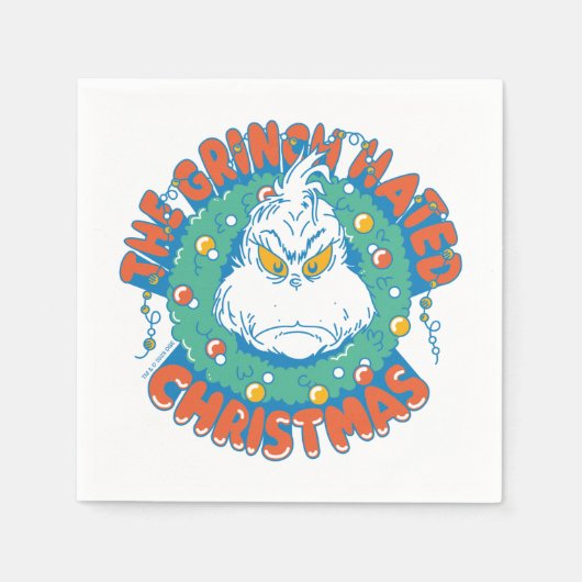 Grinch haatte Kerstmis Servet (Voorkant)