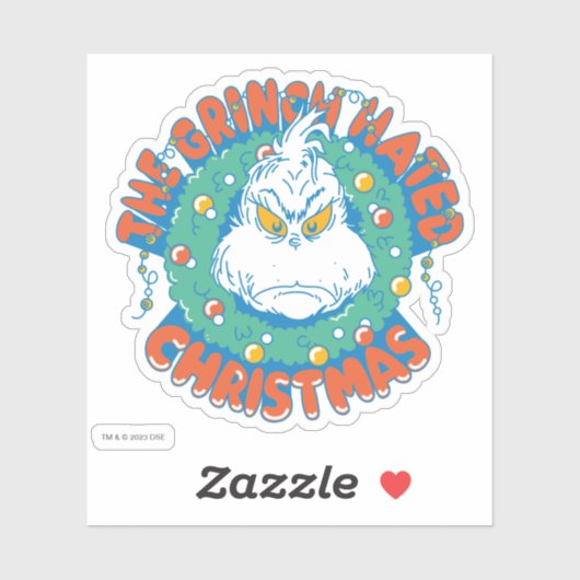 Grinch haatte Kerstmis Sticker (Vel)