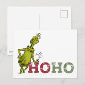 Grinch | Ho Ho Ho Briefkaart (Voorkant / Achterkant)