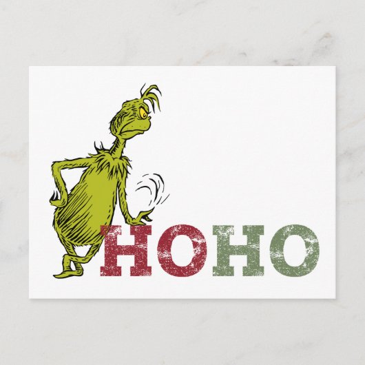 Grinch | Ho Ho Ho Briefkaart (Voorkant)