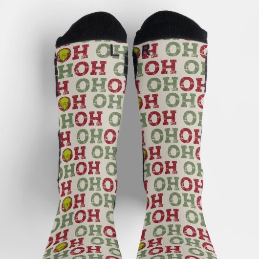 Grinch Ho Ho Ho Patroon Sokken (Top)