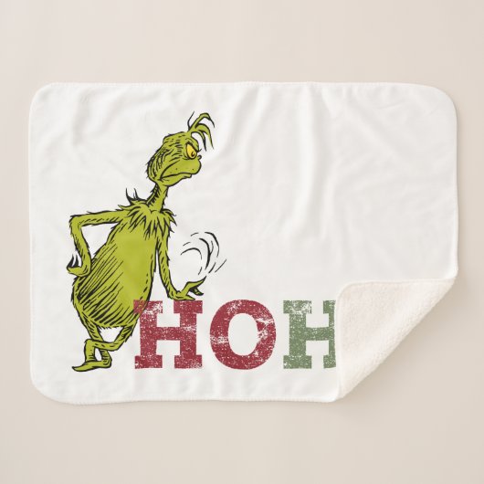 Grinch | Ho Ho Ho Sherpa Deken (Voorkant (horizontaal))