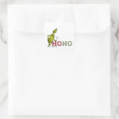 Grinch | Ho Ho Ho Vierkante Sticker (Tas)