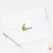 Grinch | Ho Ho Ho Vierkante Sticker (Envelop)