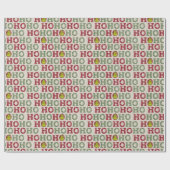 Grinch Ho Ho Pattern Cadeaupapier (Vlak)