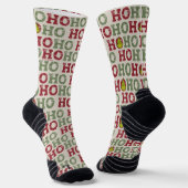 Grinch Ho Ho Pattern Sokken (Gebogen)