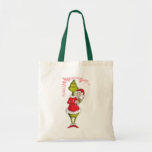 Grinch Holds Cindy Lou Who Tote Bag (Voorkant)