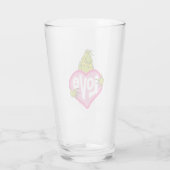 Grinch | Houd van Roze Hart Glas (Achterkant)