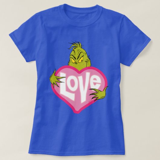 Grinch | Houd van Roze Hart T-shirt (Design voorkant)